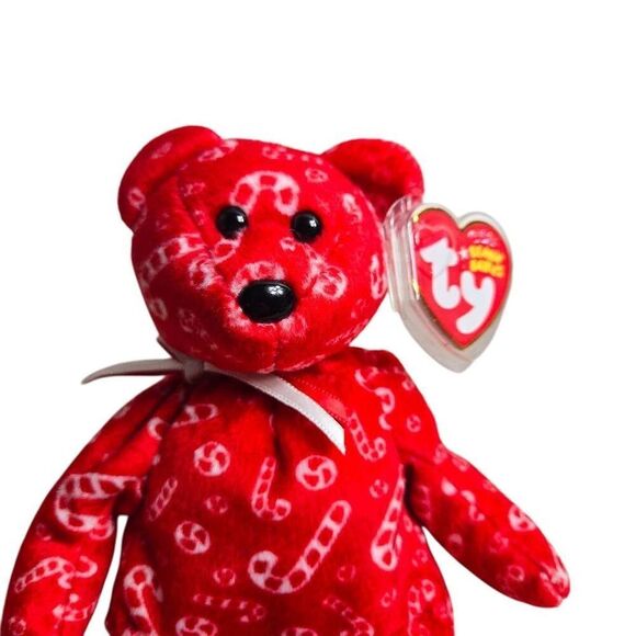 Ty Beanie Baby Candy Canes Red Bear Christmas 2007 with tags - Picture 2 of 8